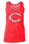 New Era Mlb Racerback Triblend Tank In Red Reds