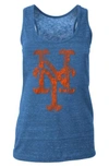 New Era Mlb Racerback Triblend Tank In Royal Mets