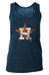 New Era Mlb Racerback Triblend Tank In Navy Astros