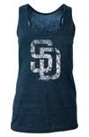 New Era Mlb Racerback Triblend Tank In Navy Padres