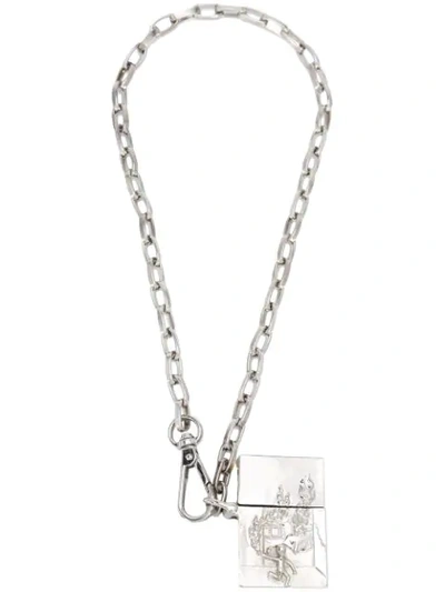 Enfants Riches Deprimes Lighter With Chain In Metallic