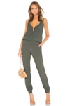 Monrow Crepe Jumpsuit In Camo