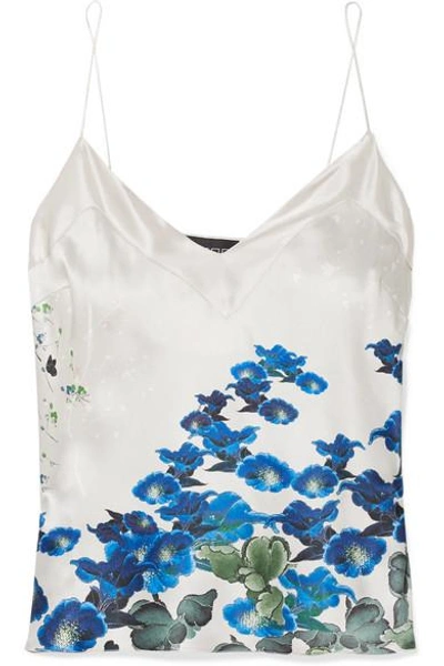 Meng Printed Silk-satin Camisole In Blue