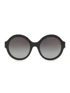 Dolce & Gabbana 53mm Round Sunglasses In Black