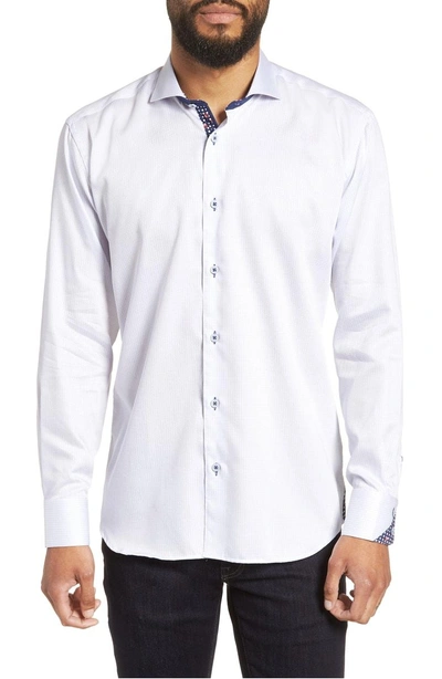 Maceoo Wall Street Chelsey Dobby Sport Shirt In White