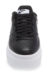 Nike Court Vision Alta Platform Sneaker In Black/ Black/ White
