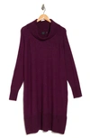 Cyrus Cowl Neck Long Sleeve Sweater Dress In Tentation