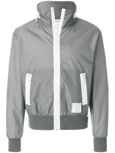 Thom Browne Lightweight Ripstop Zip-up Jacket - Grey