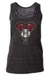 New Era Mlb Racerback Triblend Tank In Onyx Diamond