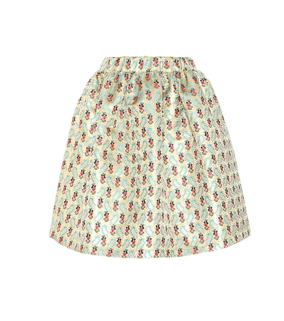 Miu Miu Metallic Jacquard Skirt In Multicoloured | ModeSens