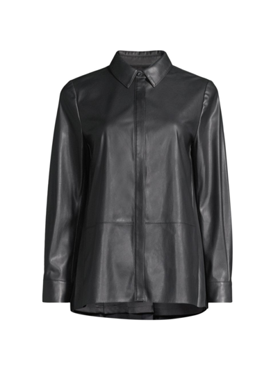 Ungaro Women's Scarlett Vegan Leather Blouse In Black
