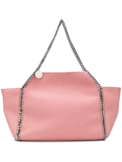 Stella Mccartney The Falabella Medium Reversible Faux Brushed-leather Tote In Light Pink