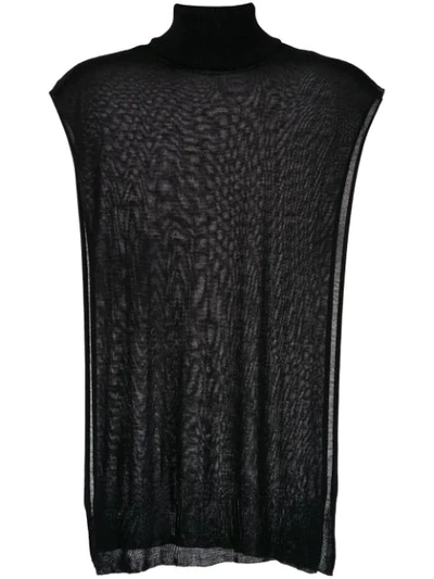Osklen Wrap Knit Top In Black