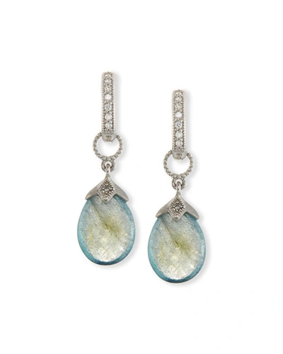 Jude Frances Pear-shaped Labradorite Briolette Earring Charms With Diamonds
