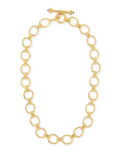 Elizabeth Locke Gold Rimini 19k Yellow Gold Medium-link Toggle Necklace