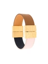 Tory Burch Color-block Reversible Leather Bracelet In Blush/navy