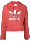 Adidas Originals Active Icons Printed Cotton-blend Jersey Hoodie In Pink