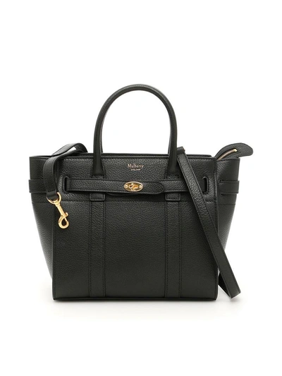 Mulberry Zipped Bayswater Small Bag In Blacknero