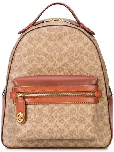 Coach Campus 23 Signature Coated Canvas Backpack In Multi