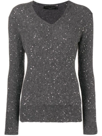 Fabiana Filippi Sequin Sweater In Graphite