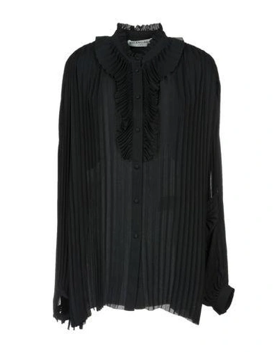 Balenciaga Solid Color Shirts & Blouses In Black