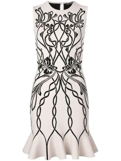 Alexander Mcqueen Art Nouveau-intarsia Sleeveless Dress In Pink