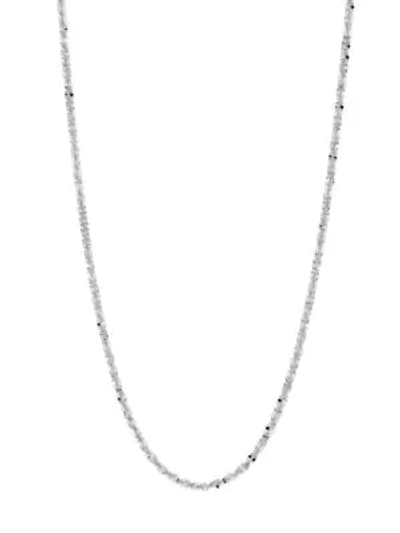 Saks Fifth Avenue White Gold Sparkle Chain Necklace