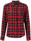 Marc Jacobs Plaid Silk Crepe De Chine Shirt In Red
