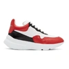 Alexander Mcqueen Runner Raised-sole Low-top Leather Trainers In Red