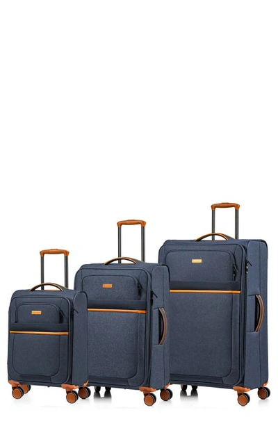 Champs Classic Ii Luggage 3-piece Set In Navy