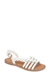 Journee Solay Braided Strappy Sandal In White
