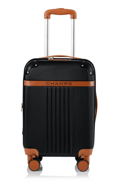 Champs Vintage Carry-on Hardside Spinner In Black