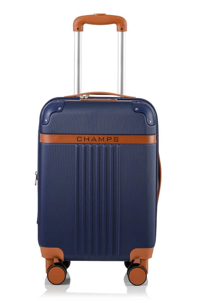 Champs Vintage Carry-on Hardside Spinner In Navy