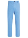 Gucci - Logo Embroidered Chino Trousers - Mens - Light Blue
