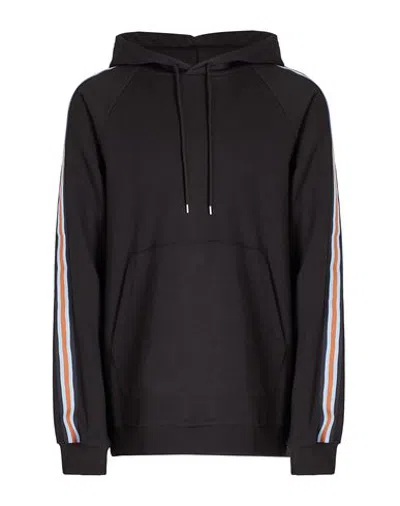 8 By Yoox Organic Cotton Tape Boxy Hoodie Man Sweatshirt Black Size Xxl Organic Cotton