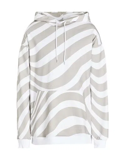 8 By Yoox Printed Organic Cotton Oversize Hoodie Man Sweatshirt White Size Xxl Organic Cotton