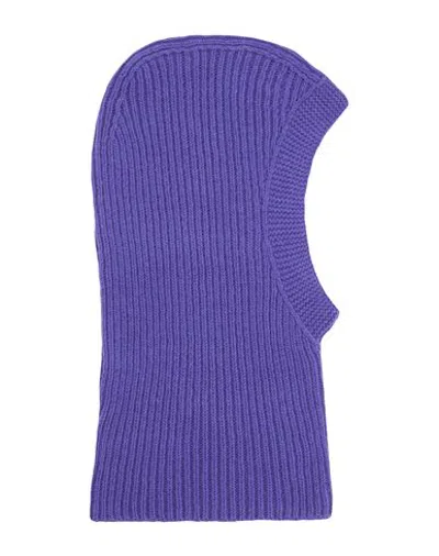 8 By Yoox Recycled Wool Knit Balaclava Hat Purple Size Onesize Recycled Wool