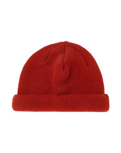 8 By Yoox Recycled Wool Knit Docker Hat Man Hat Brick Red Size Onesize Recycled Wool