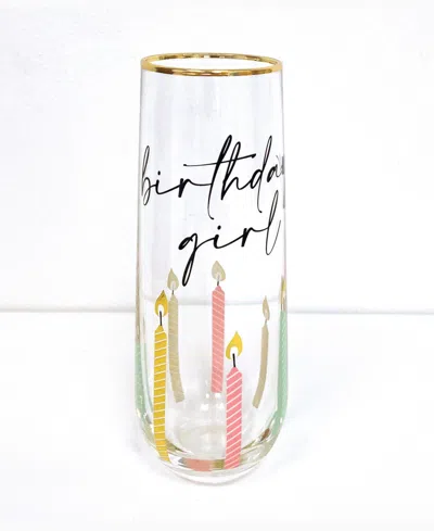 8 Oak Lane Birthday Girl Stemless Champagne Glass In Multi