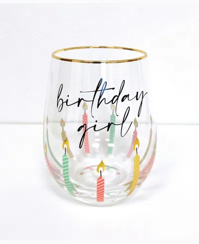 8 Oak Lane Birthday Girl Stemless Wine Glass In Multi