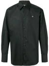 Vivienne Westwood Logo Long-sleeved Shirt In Black