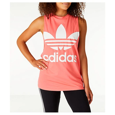Adidas Originals Women's Originals Trefoil Muscle Tank, Pink | ModeSens