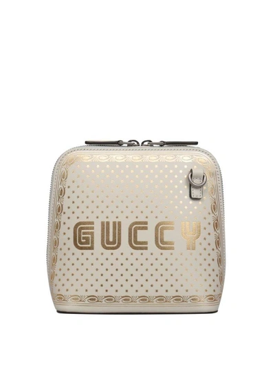 Gucci Guccy Leather Mini Bag In Bianco