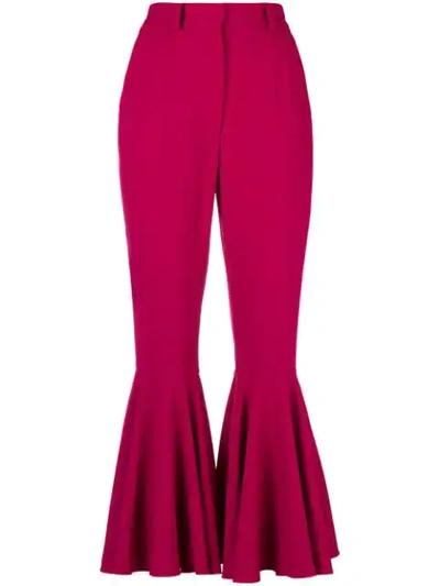 Dolce & Gabbana Flared Cuffs Trousers In Pink