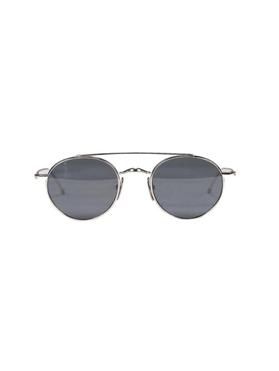 Thom Browne Eyewear Aviator Sunglasses In Silver