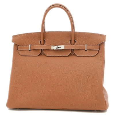 Hermes Hermès Birkin 40 Brown Leather Handbag ()