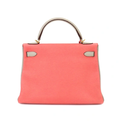 Hermes Hermès Kelly Pink Leather Handbag ()
