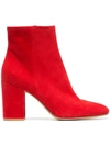 Gianvito Rossi Margaux 85mm Ankle Boots In Red