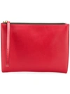 Marni Colour Block Zipped Clutch - Red