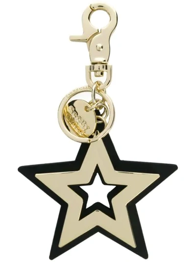See By Chloé Star Shaped Key Ring In Black